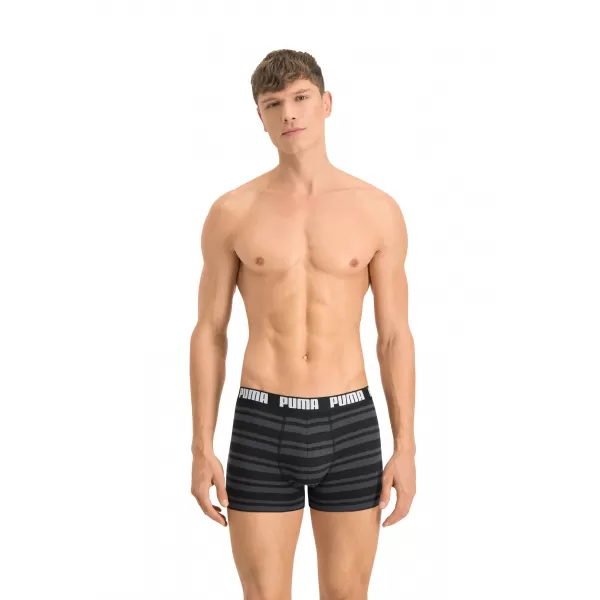  Pánske boxerky PUMA HERITAGE STRIPE BOXER 2P 90783805 BLACK 