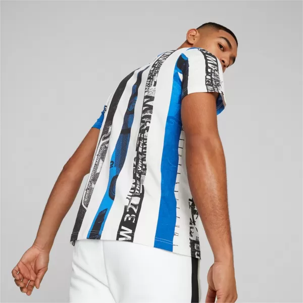  Pánske tričko PUMA BMW MMS STRIPED TEE 538139-02 WHITE 