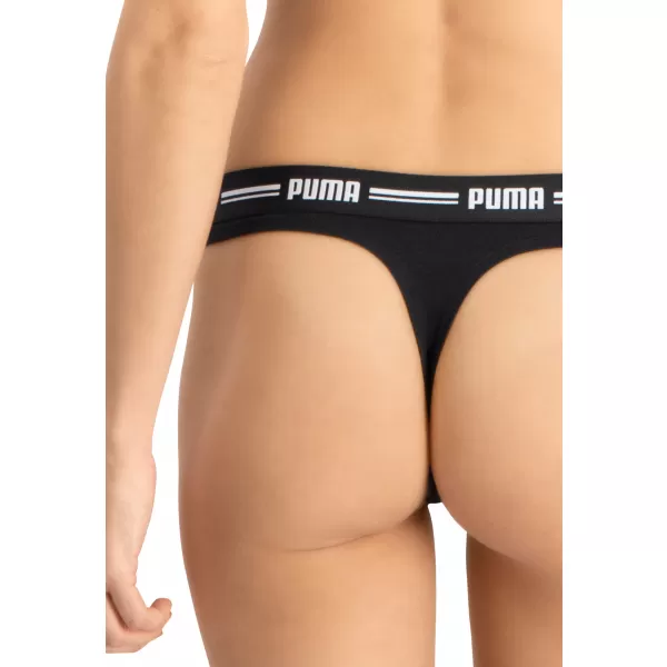  Dámske nohavičky PUMA WOMEN STRING 2P PACK 90785403 BLACK 