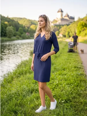 Dámske šaty ALTISPORT ANIKA TMAVO MODRÁ