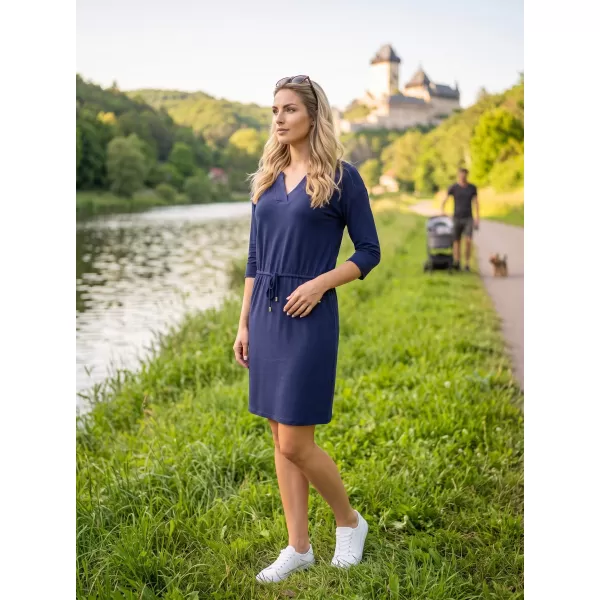  Dámske šaty ALTISPORT ANIKA TMAVO MODRÁ 