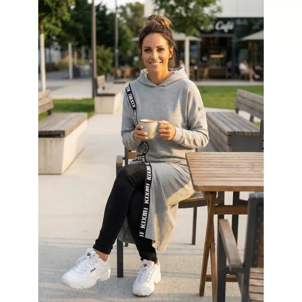  Dámska mikina KIXMI PAIGE SVETLO ŠEDÝ MELIER 