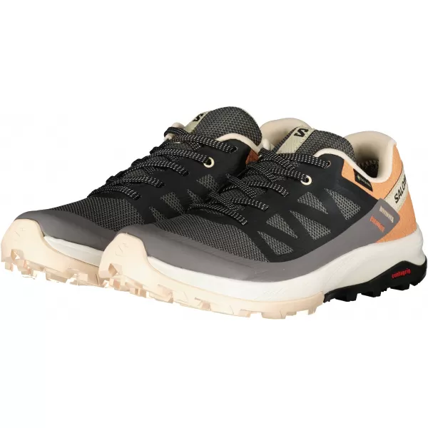  Dámske topánky SALOMON OUTRISE GORE-TEX L47219100 MAGNET/ČIERNE/KORALOVÉ ZLATO 
