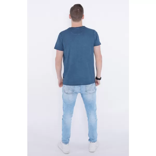  Pánske tričko KIXMI PELTON TMAVO MODRÁ 