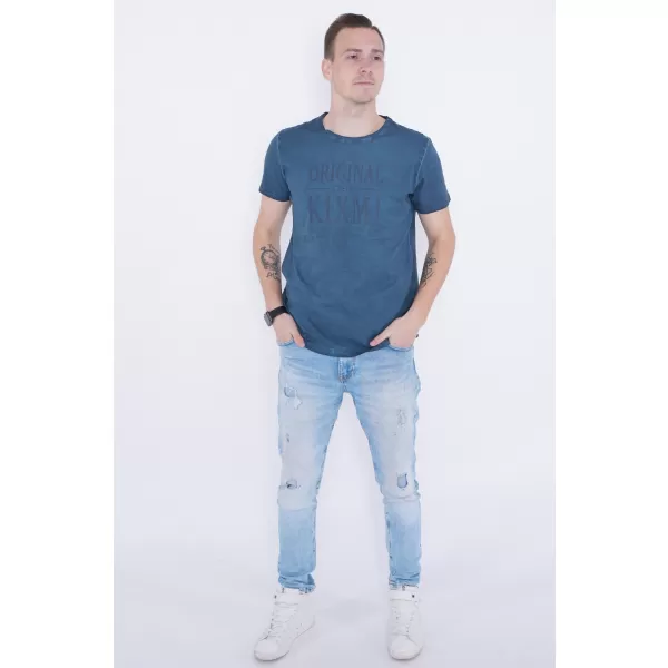  Pánske tričko KIXMI PELTON TMAVO MODRÁ 