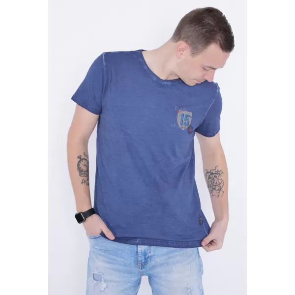  Pánske tričko KIXMI PHIL TMAVO MODRÁ 