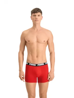 Pánske boxerky PUMA BASIC BOXER 2P 90682309 RED/BLACK
