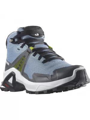 Detská obuv SALOMON X RAISE MID GORE-TEX L47071600 VYBLEDNUTÝ DENIM/INDIGO STRNÁDKA/ACID LIME