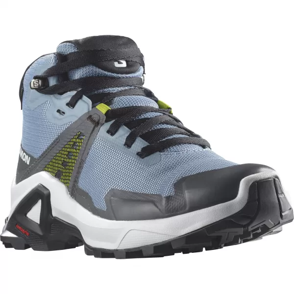  Detská obuv SALOMON X RAISE MID GORE-TEX L47071600 VYBLEDNUTÝ DENIM/INDIGO STRNÁDKA/ACID LIME 