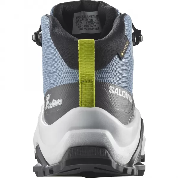  Detská obuv SALOMON X RAISE MID GORE-TEX L47071600 VYBLEDNUTÝ DENIM/INDIGO STRNÁDKA/ACID LIME 
