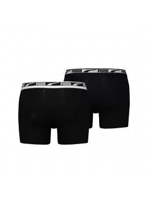 Pánske boxerky PUMA MEN MULTI LOGO BOXER 2P 93804701 BLACK