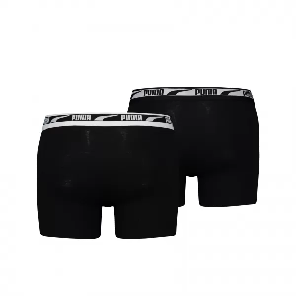  Pánske boxerky PUMA MEN MULTI LOGO BOXER 2P 93804701 BLACK 