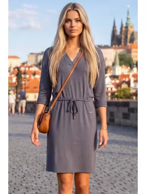 Dámske šaty ALTISPORT ANIKA TMAVO ŠEDÁ