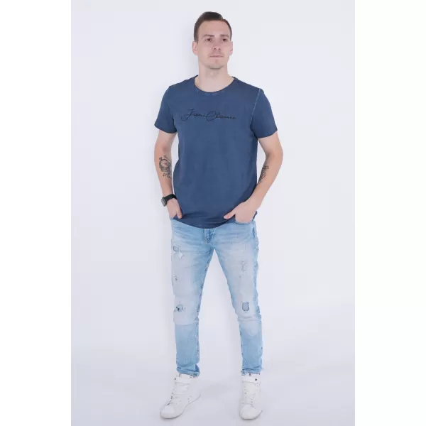  Pánske tričko KIXMI PATRIC TMAVO MODRÁ 