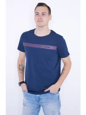 Pánske tričko KIXMI PARKER TMAVO MODRÁ