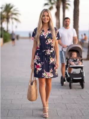 Dámske šaty KIXMI POLLY TMAVO MODRÁ
