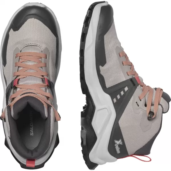 Detská obuv SALOMON X RAISE MID GORE-TEX L47071500 POPOL Z RUŽÍ/BROSKYŇOVÁ BÉŽOVÁ/ČAJOVÁ RUŽA 