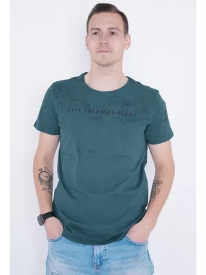 Pánske tričko KIXMI PEPPE TMAVO ZELENÁ