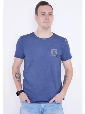 Pánske tričko KIXMI PHIL TMAVO MODRÁ