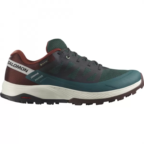 Pánske topánky SALOMON OUTRISE GORE-TEX L47142100 BOROVICA PONDEROSA/HORKÁ ČOKOLÁDA/VANILKOVÝ ĽAD 