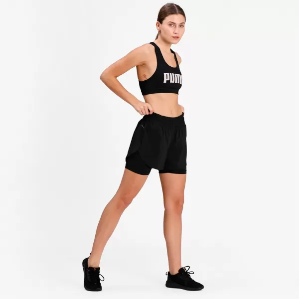  Dámska podprsenka PUMA MID IMPACT 4KEEPS GRAPHIC BRA PM 520306-91 BLACK 