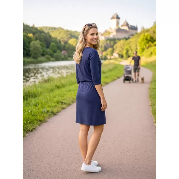  Dámske šaty ALTISPORT ANIKA TMAVO MODRÁ 