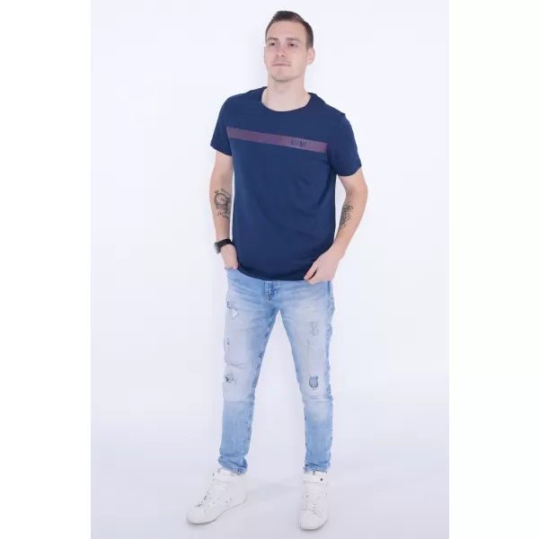  Pánske tričko KIXMI PARKER TMAVO MODRÁ 