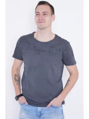 Pánske tričko KIXMI PEPPE TMAVO ŠEDÁ