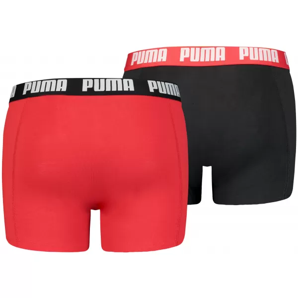  Pánske boxerky PUMA BASIC BOXER 2P 90682309 RED/BLACK 