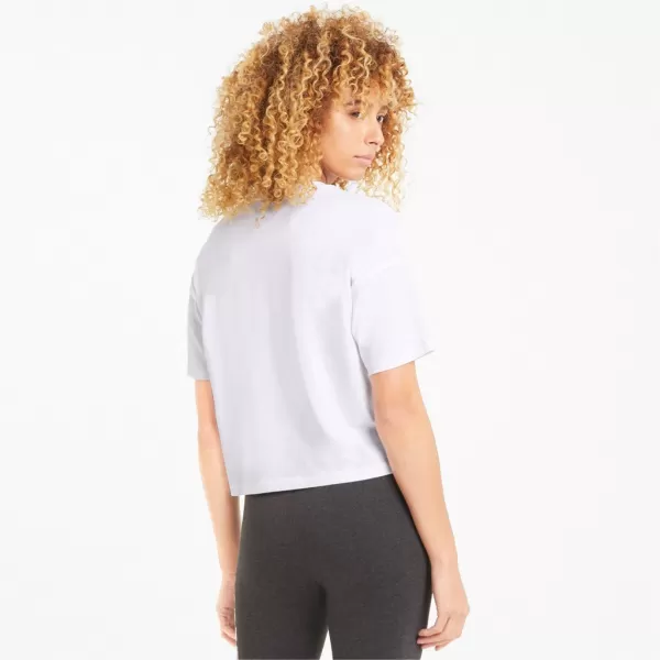  Dámsky crop top PUMA ESS CROPPED LOGO TEE 586866-02 BIELA 