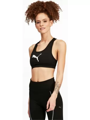 Dámska podprsenka PUMA MID IMPACT 4KEEPS GRAPHIC BRA PM 520306-90 BLACK