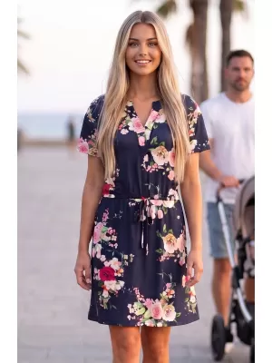 Dámske šaty KIXMI POLLY TMAVO MODRÁ