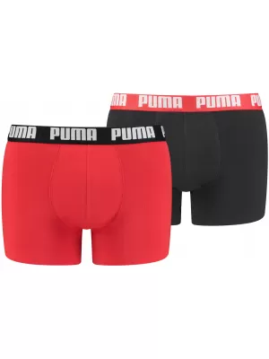 Pánske boxerky PUMA BASIC BOXER 2P 90682309 RED/BLACK