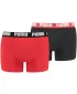 Pánske boxerky PUMA BASIC BOXER 2P 90682309 RED/BLACK