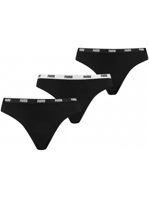 Dámske nohavičky PUMA STRING 3P PACK 90759002 BLACK