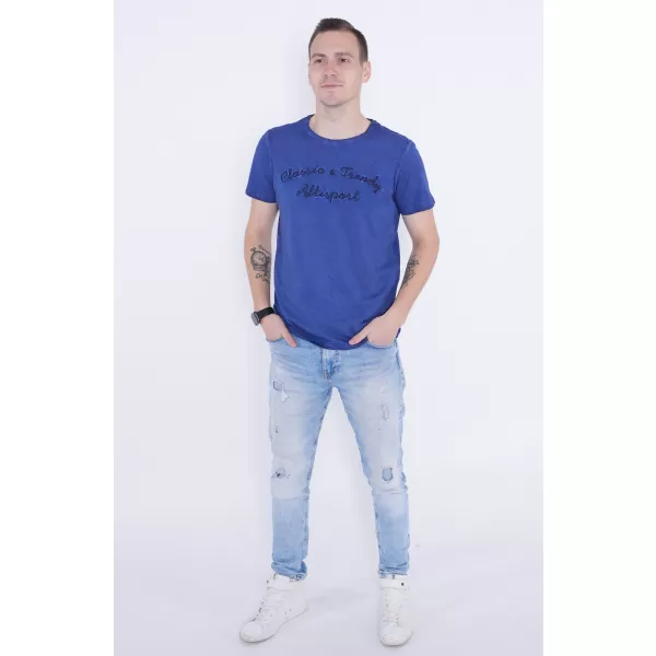  Pánske tričko ALTISPORT ANDREW MODRÁ 