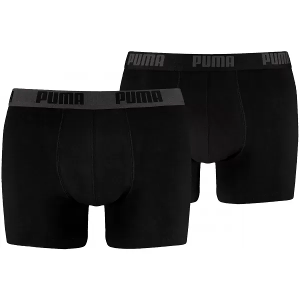  Pánske boxerky PUMA BASIC BOXER 2P 88886958 BLACK/BLACK 