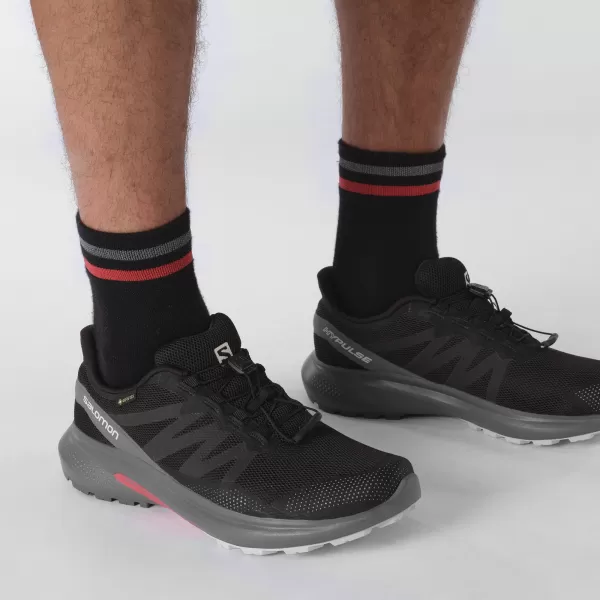  Pánske topánky SALOMON HYPULSE GORE-TEX L41595900 ČIERNA/TICHÝ ODTIEŇ/MESAČNÁ SKALA 