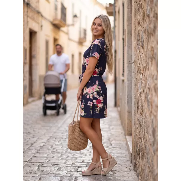  Dámske šaty KIXMI POLLY TMAVO MODRÁ 