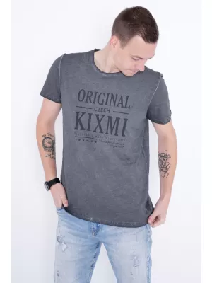 Pánske tričko KIXMI PELTON TMAVO ŠEDÁ