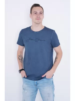 Pánske tričko KIXMI PATRIC TMAVO MODRÁ