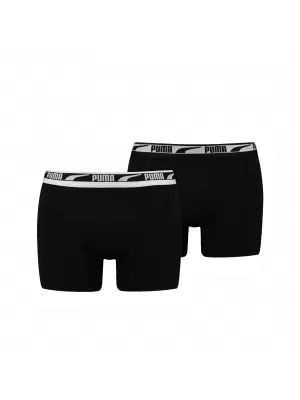 Pánske boxerky PUMA MEN MULTI LOGO BOXER 2P 93804701 BLACK