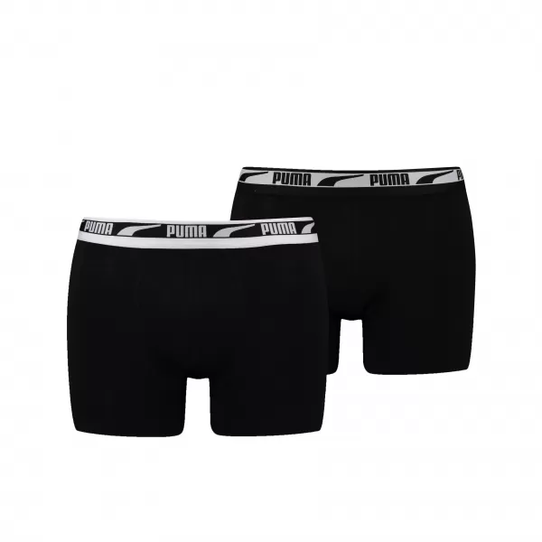  Pánske boxerky PUMA MEN MULTI LOGO BOXER 2P 93804701 BLACK 