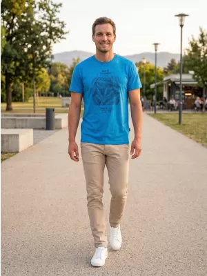 Pánske tričko SAM 73 ALMANDIT MT 824 JASNE MODRÁ