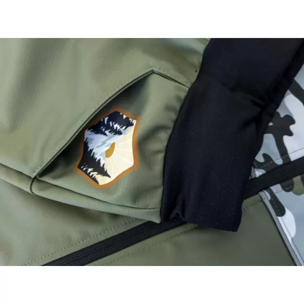  Detské softshellové nohavice zateplené WAMU MASKÁČ KHAKI 