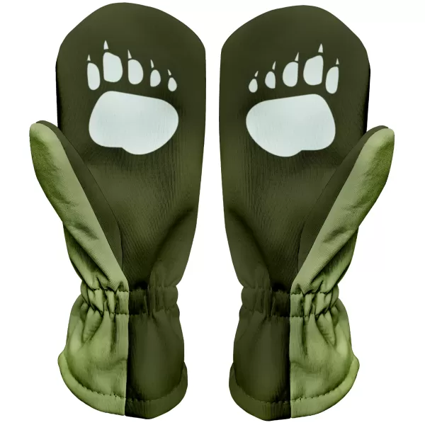  Detské softshellové rukavice WAMU MASKÁČ KHAKI 