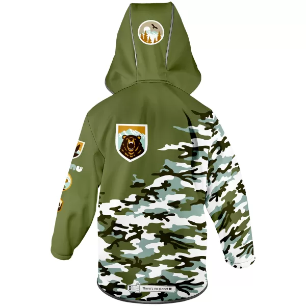  Detská softshellová bunda zateplená WAMU MASKÁČ KHAKI 
