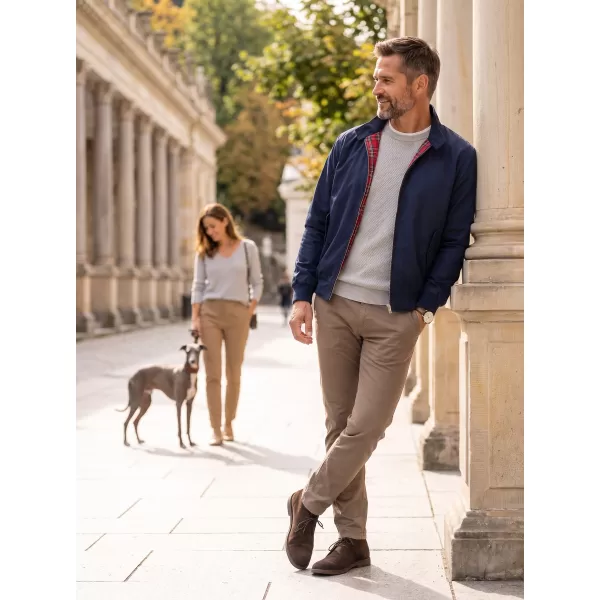  Pánska bunda branddit lord Canterbury BD3111 Námorná modrá 