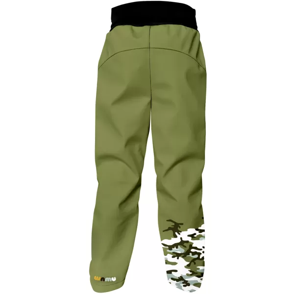  Detské softshellové nohavice WAMU MASKÁČ KHAKI 