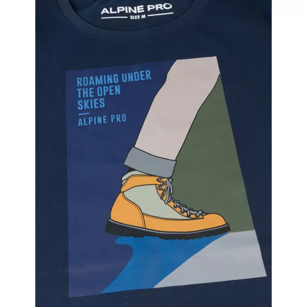  Pánske tričko ALPINE PRO KADES MTSA863 TMAVO MODRÁ 